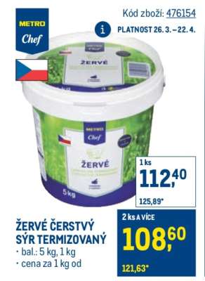 ŽERVÉ ČERSTVÝ SÝR TERMIZOVANÝ