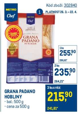 Grana Padano hobliny