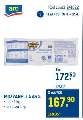 Mozzarella 45 %