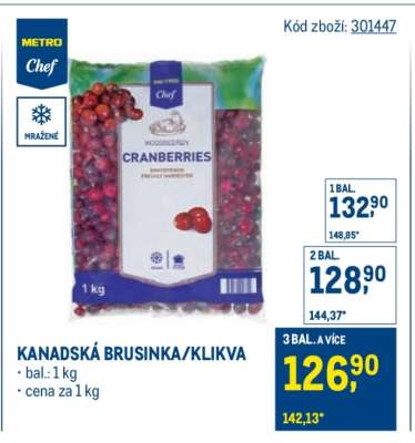 KANADSKÁ BRUSINKA/KLIKVA