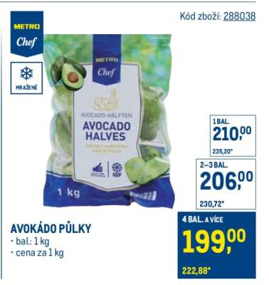 Avokádo půlky