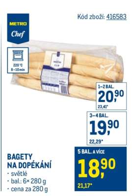 Bagety na dopékání