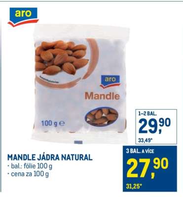 Mandle jádra natural