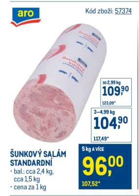 Šunkový salám standardní