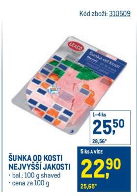 Šunka od kosti nejvyšší jakosti
