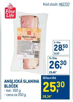 ANGLICKÁ SLANINA BLOČEK