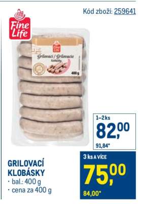 Grilovací klobásky