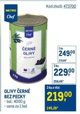 OLIVY ČERNÉ BEZ PECKY