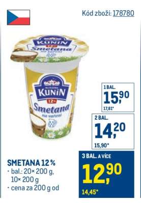 Smetana 12 %