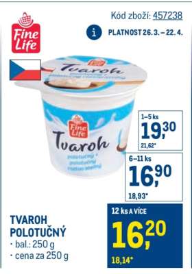 Tvaroh polotučný