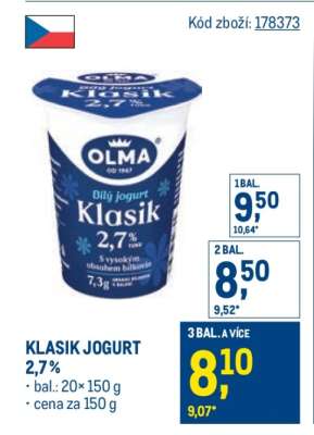 Klasik jogurt 2,7 %