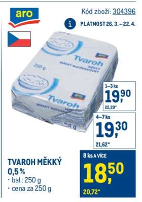 TVAROH MĚKKÝ 0,5%