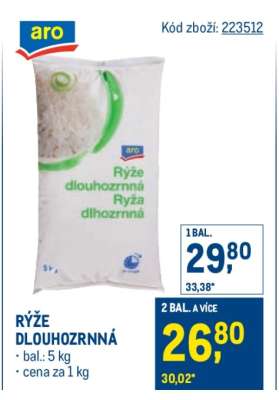 Rýže dlouhozrnná
