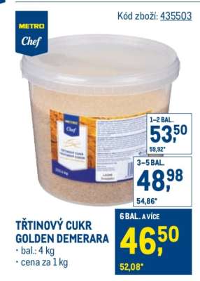 Třtinový cukr Golden Demerara