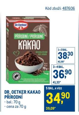 DR. OETKER KAKAO PŘÍRODNÍ