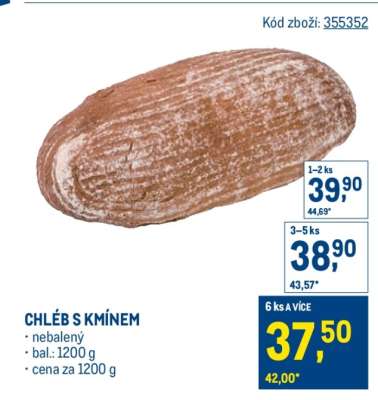 Chléb s kmínem