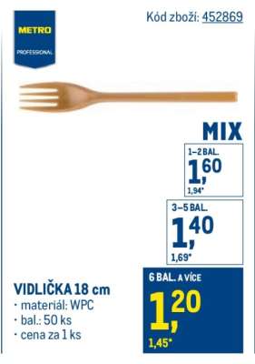 VIDLIČKA 18 cm