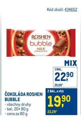 Čokoláda Roshen Bubble