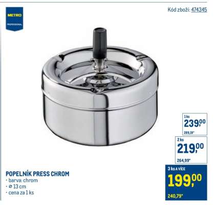 POPELNÍK PRESS CHROM