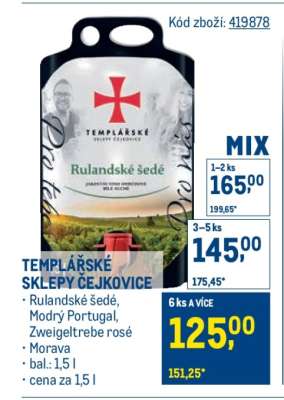 Templářské sklepy Čejkovice