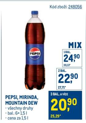 Pepsi, Mirinda, Mountain Dew
