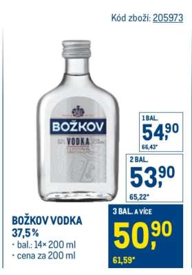 Božkov Vodka 37,5 %