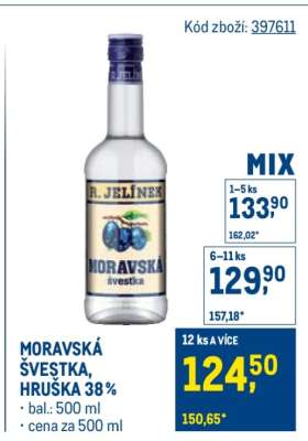 MORAVSKÁ ŠVESTKA, HRUŠKA 38 %