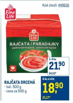 Rajčata drcená