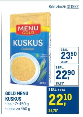 Gold Menu kuskus
