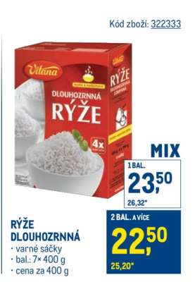 Rýže dlouhozrnná