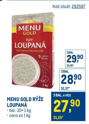 Menu Gold rýže loupaná