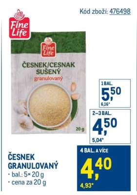 Česnek granulovaný