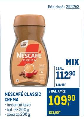 Nescafé Classic, Crema