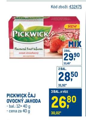 Pickwick čaj ovocný jahoda