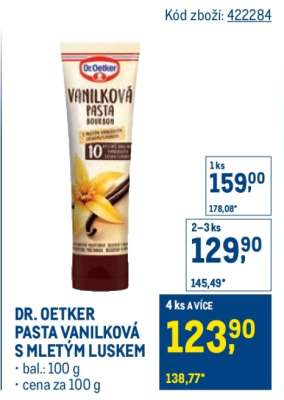 Dr. Oetker pasta vanilková s mletým luskem