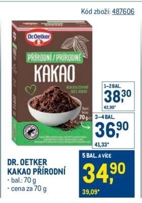 DR. OETKER KAKAO PŘÍRODNÍ