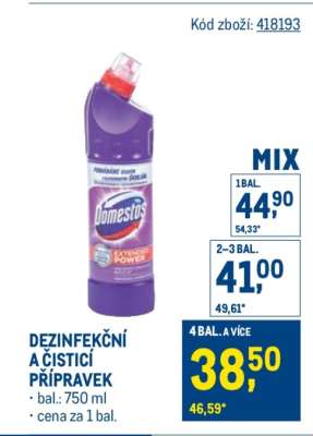 DEZINFEKČNÍ A ČISTICÍ PŘÍPRAVEK