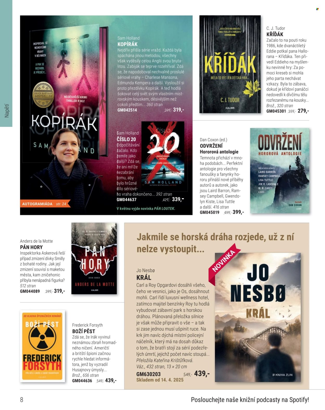 Leták Knižní klub - 1.4.2025 - 31.5.2025. Strana 1