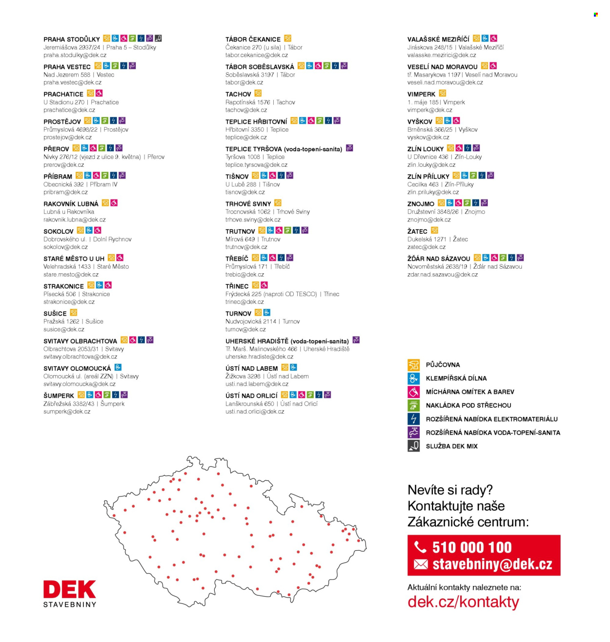 Leták DEK. Strana 182