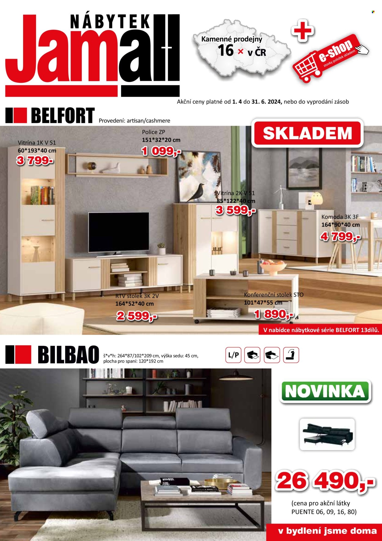 Leták Nábytek Jamall - 1.4.2025 - 30.6.2025. Strana 1