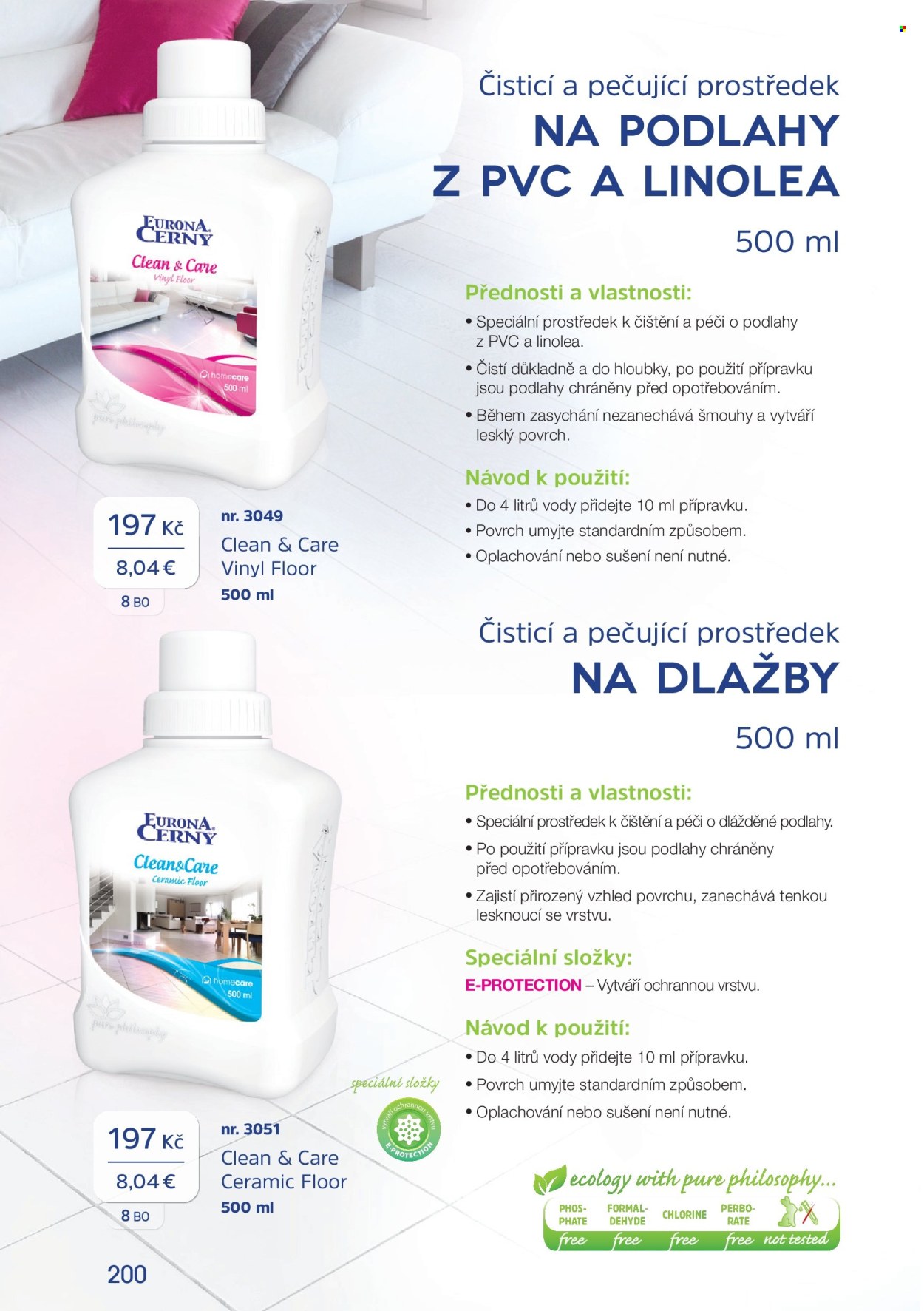 Leták EURONA by CERNY. Strana 1