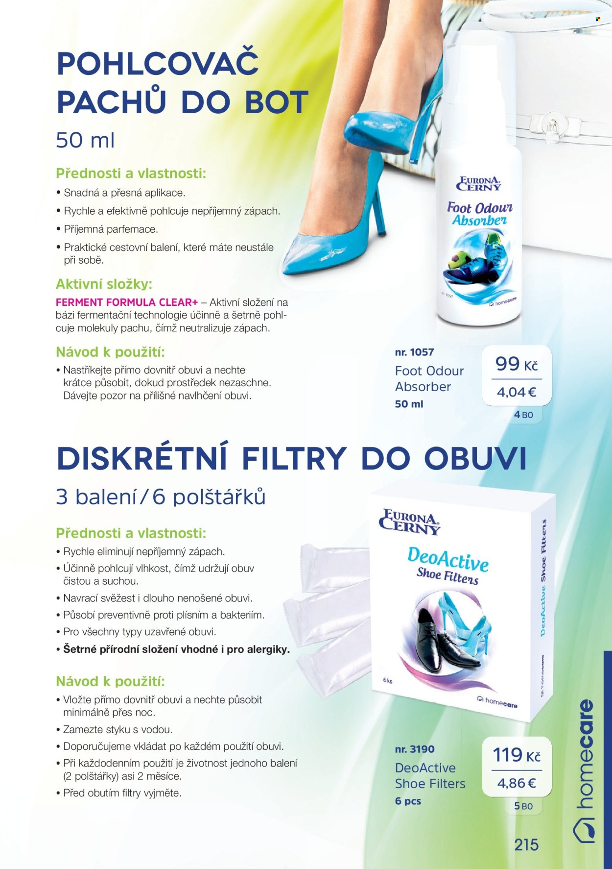 Leták EURONA by CERNY. Strana 1