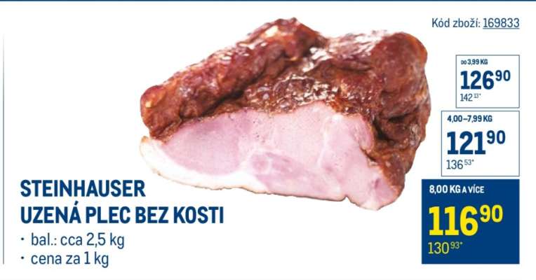 STEINHAUSER UZENÁ PLEC BEZ KOSTI
