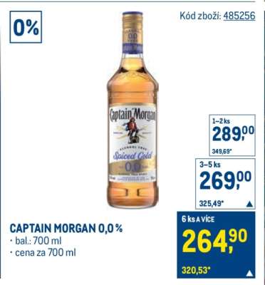 CAPTAIN MORGAN 0,0 %