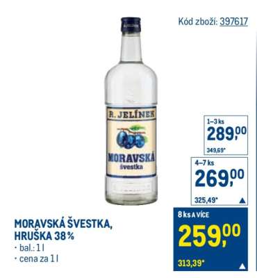 MORAVSKÁ ŠVESTKA, HRUŠKA 38 %