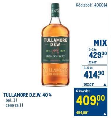 Tullamore D.E.W. 40 %