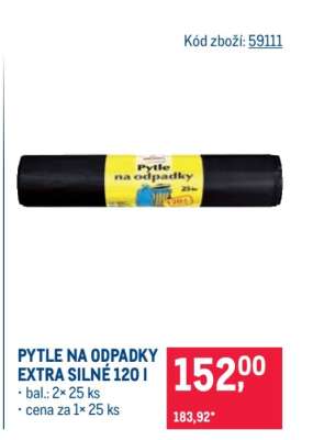 Pytle na odpadky extra silné 120 l