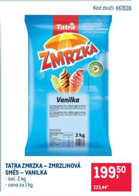 TATRA ZMRZKA – ZMRZLINOVÁ SMĚS – VANILKA