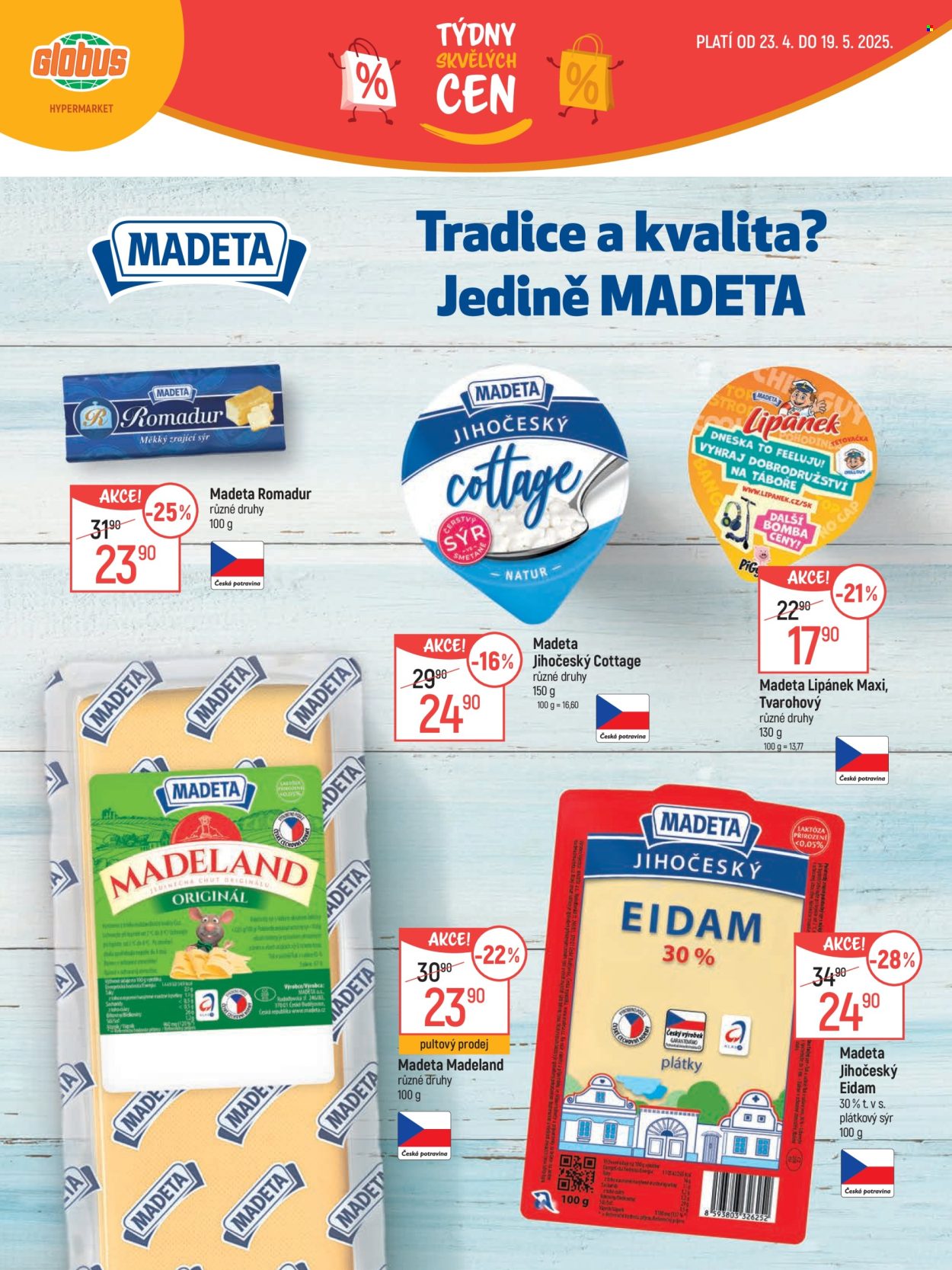 Leták Globus - 23.4.2025 - 19.5.2025. Strana 1