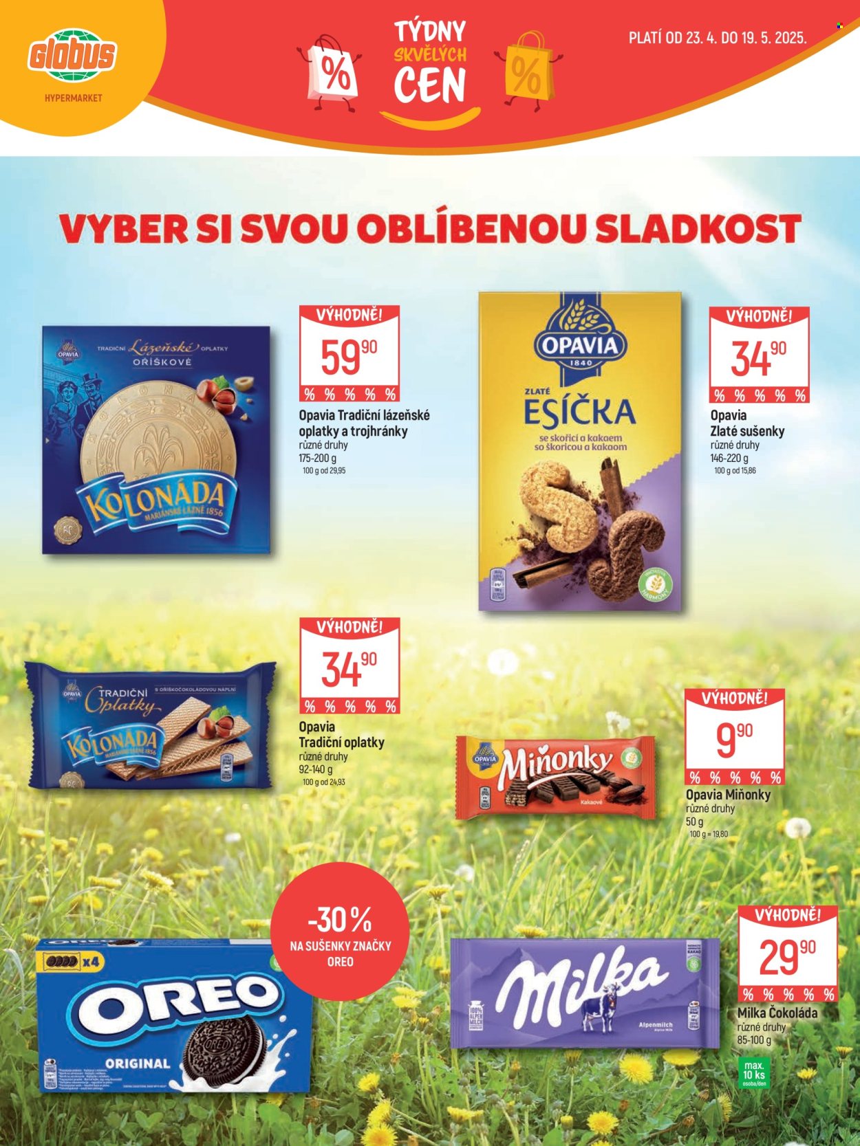 Leták Globus - 23.4.2025 - 19.5.2025. Strana 1